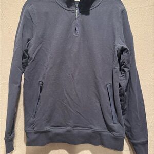 Mack Weldon Men's Dark Blue Zip-Up Sweater